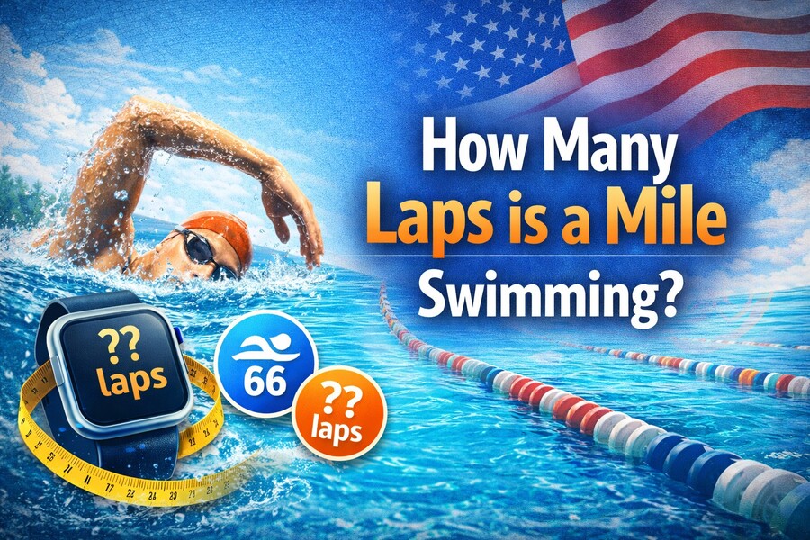 how many laps is a mile swimming